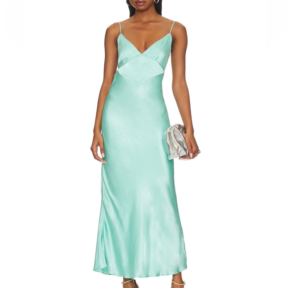 Bardot Malinda Slip Dress - Aqua Size 10